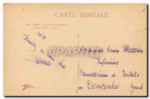 Old Postcard Paris Jardin du Palais Royal