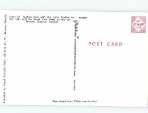 Unused Pre-1980 OLD CARS ON FRONT STREET Toronto Ontario ON F0466