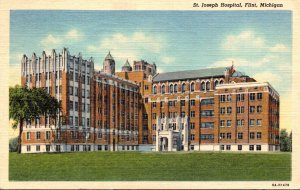 Michigan Flint St Joseph Hospital 1950 Curteich