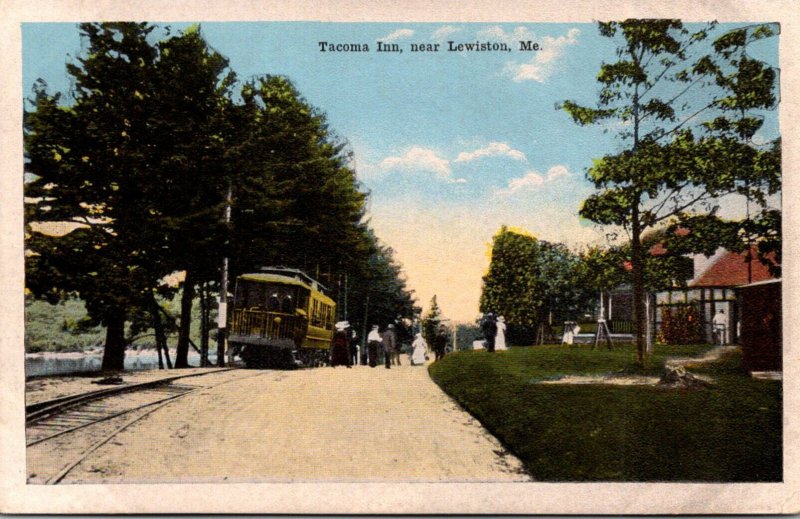 Maine Lewiston Trolley At The Tacoma Inn