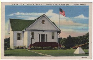 Pratt, Kansas, View of AMERICAN LEGION HOME-Cedric H. Shaw Post #86, 1945