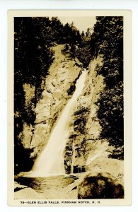 NH - Pinkham Notch. Glen Ellis Falls     RPPC  (Shorey)