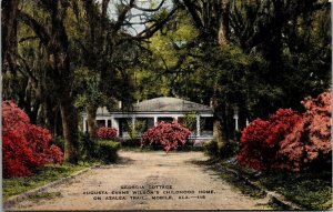 Vtg Mobile AL Georgia Cottage Augusta Evans Wilson's Childhood Home Postcard