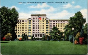 Vtg 1940s Veterans Administration Hospital Oliver Augusta Georgia GA Postcard