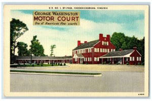 c1940 George Washington Motor Court Restaurant Fredericksburg Virginia Postcard