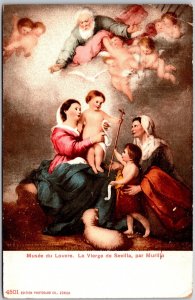 Musée du Louvre, La Vierge de Sevilla By Murillo, Religious Painting, Postcard