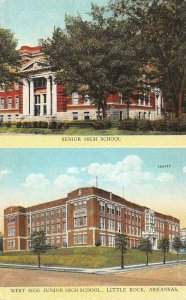 LITTLE ROCK, AR Arkansas  HIGH SCHOOL & West Side Junior High  c1910's Postcard