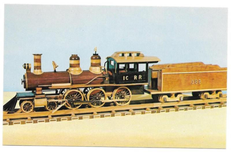 Railroad Wooden Model Train Illinois Central 4-6-0 No 382