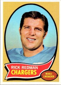 1970 Topps Football Card Rick Redman San Diego Chargers sk21528