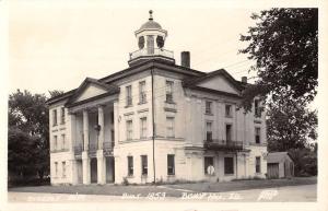 Bishop Hill Illinois Steeple Bldg Real Photo Antique Postcard K54021