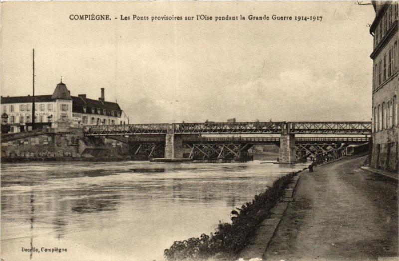 CPA COMPIEGNE-Les Ponts provisoires sur l'Oise pendant Grande Guerre (423904)