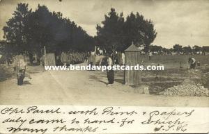 uruguay, Road Scene with Labourers (1904) RPPC Stamps