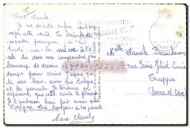 Postcard Old Cognac (Charente)