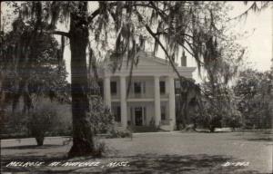 Natchez MS Melrose Mansion Real Photo Postcard