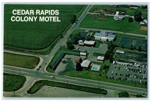 c1950's Colony Motel Air View Cedar Rapids Iowa IA Vintage Unposted Postcard