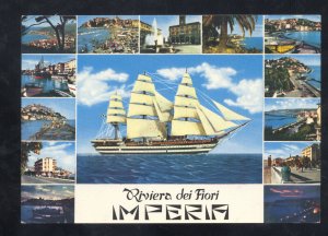 RIVIERA DEI FIORI IMPERIA BOAT SHIP MULTI VIEW POSTCARD