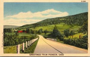 Ohio Greetings From Pioneer 1950 Curteich