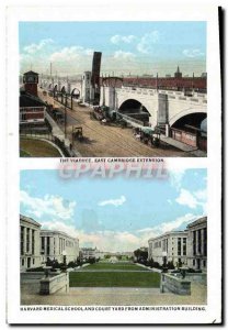 Old Postcard The Viaduct East Cambridge Extension Harvard Medical SchoolBoyls...