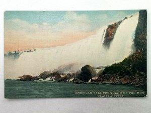 Vintage Postcard 1910s American Fall from Maid of Mist Niagara Falls NY New York