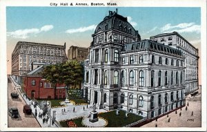 postcard MA - City Hall and Annex, Boston