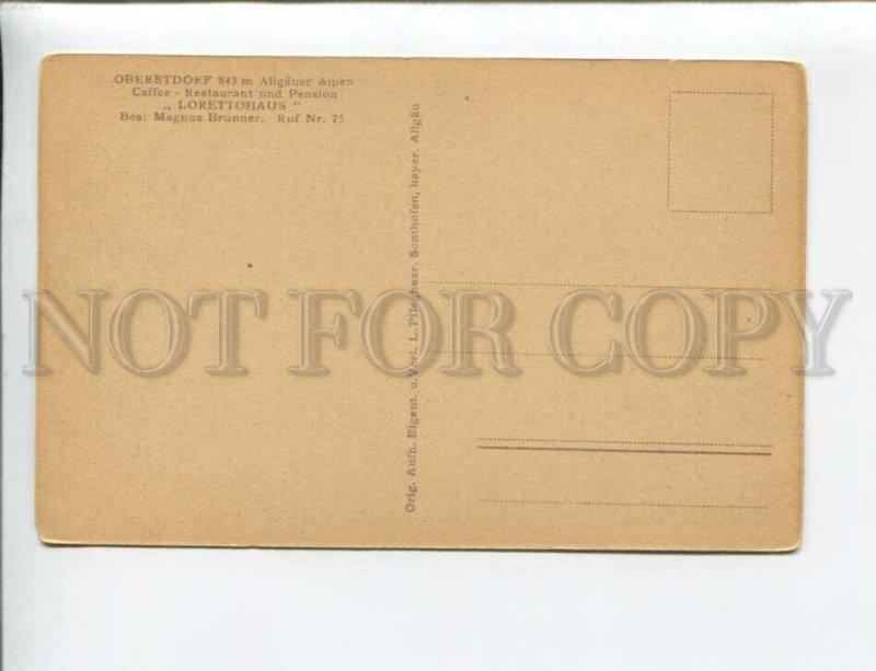 3173692 GERMANY OBERSTDORF Pension Lorettohaus Vintage postcard
