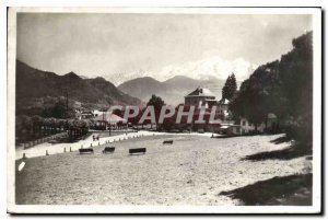 Old Postcard Sallanches The new park and Mont Blanc