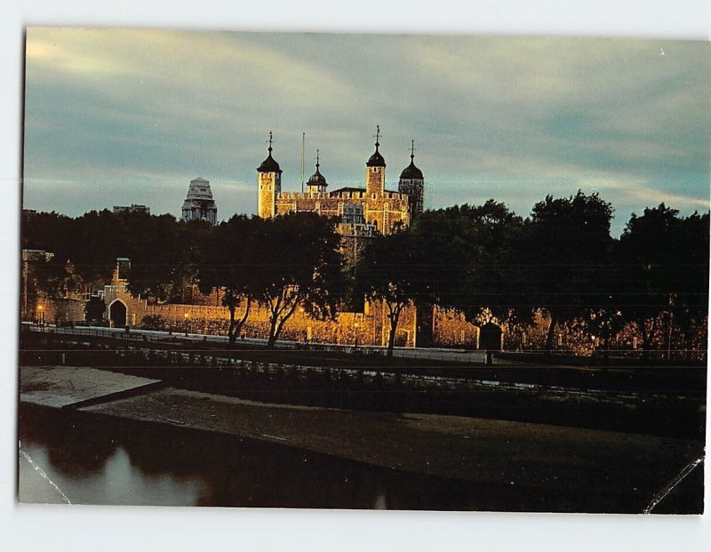 Postcard The Tower Of London, Floodlit, London, England