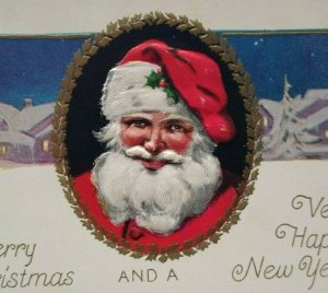 Christmas Postcard Santa Claus Series 54 Embossed Fulton MD Original Vintage