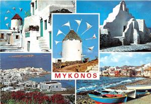 BG12221  mykonos windmill boat  greece