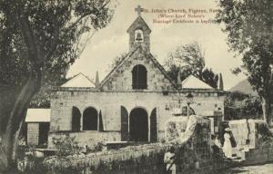 Leeward Islands, NEVIS W.I., St. John Church Figtree (1899) Postcard