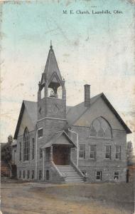 B21/ Laurelville Ohio Postcard c1910 M.E. Church Building Hocking County Logan