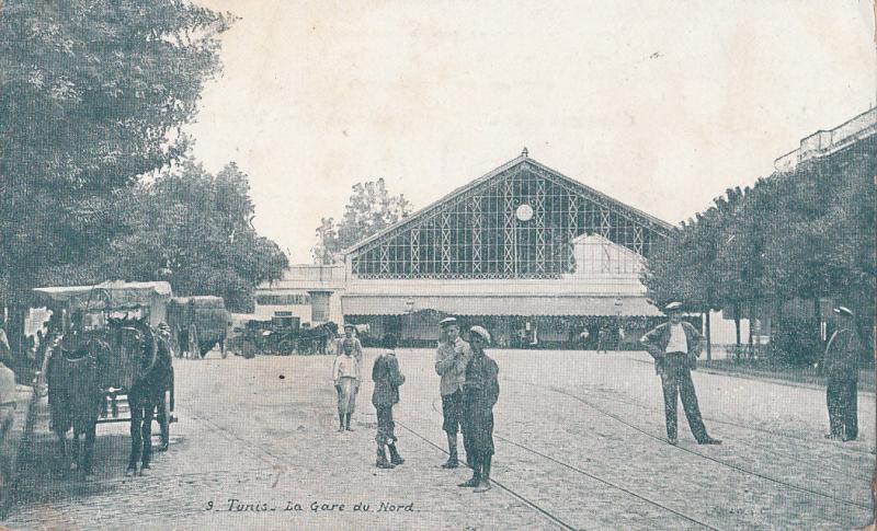 TUNIS LA GARE DU NORD TRAIN STATION ANIMEE