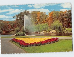 Postcard Flamingo Lake, Sterling Forest Gardens, Tuxedo, New York