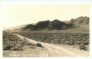 Road to Nevada Desert #500 1940s RPPC Photo Postcard 21-3785