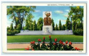 1936 War Memorial View Pittsfield Massachusetts MA Posted Vintage Postcard 