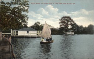 Dover Delaware DE Silver Lake Boat House Fair View Park c1910 Postcard