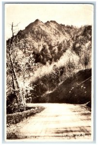 Great Smoky Mountain Park Postcard RPPC Photo Newfound Gap Highway Salem VA 1938