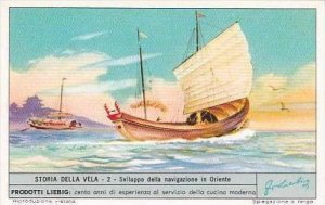 Liebig Trade Card S1803 Story of Sail No 2 Sviluppo della navigazione in Oriente