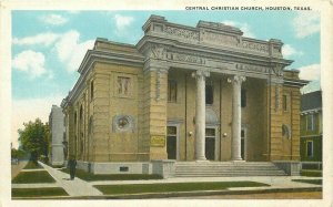 Central Christian Church Houston Texas Seawall Specialty 1920s Postcard 21-1841
