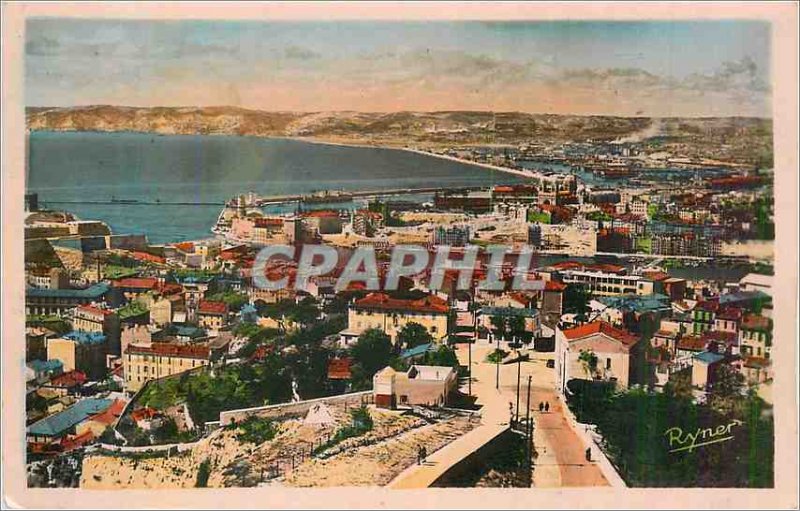 Modern Postcard Marseille Port Vue Generale