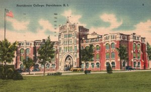 Vintage Postcard 1945 Providence College Providence RI Rhode Island Berger Bros.
