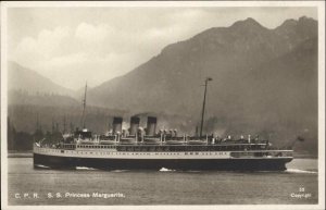 Steamship Boats Princess Marguerite CPR c1900s-20s RPPC Real Photo Postcard