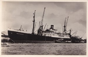 Boschfontein New Zealand Ferry Dutch Ship Real Photo Postcard