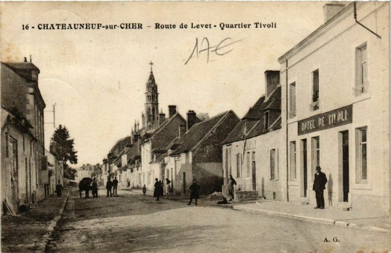 CPA CHATEAUNEUF-sur-CHER Route de Levet Quartier Tivoli (863354)