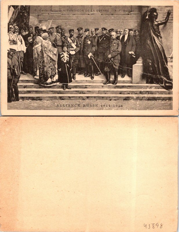 Alliance Russe Pantheon de la Guerre Postcard Unused (45898)