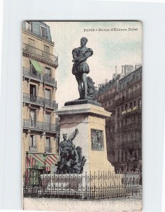 Postcard Statue d Étienne Dolet Paris France