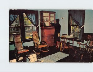 Postcard A living room, Greetings From Rockome, Arcola, Illinois