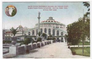 US Government Building AYPE Alaska Yukon Pacific Exposition Seattle WA postcard