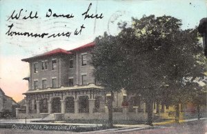 Pensacola Florida Osceoal Club, Color Lithograph Vintage Postcard U16446