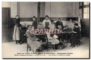 Postcard Old School Uruguay France has Avon students has cooking lesson TOP